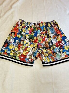 The Simpsons Graphic Shorts M NWT Cartoon Print Streetwear